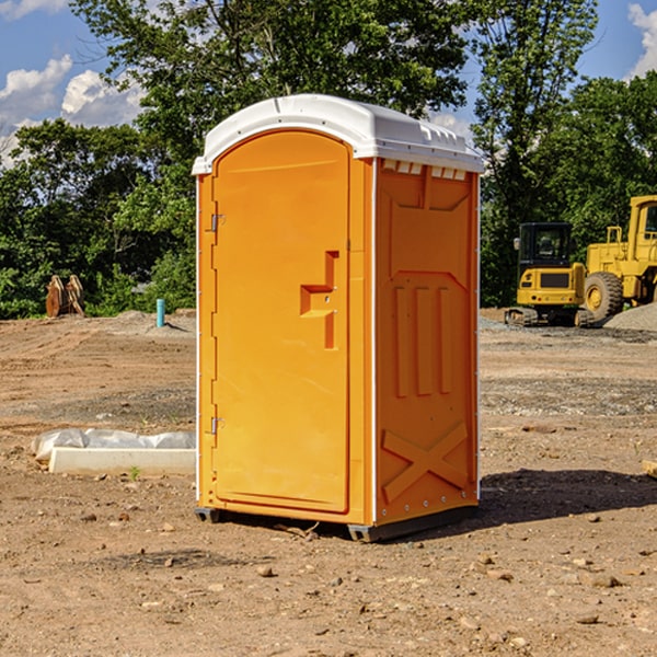 how often are the portable restrooms cleaned and serviced during a rental period in Elk Run Heights